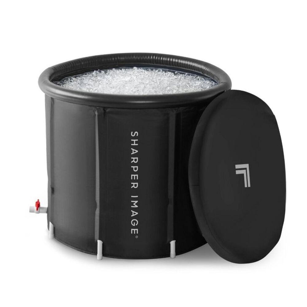 Sharper Image -  31.5" x 29.5" Ice Bath Portable Cold Black